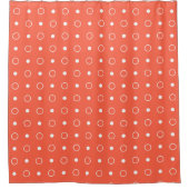 Rideaux De Douche points rouges et blancs tomates (Devant)