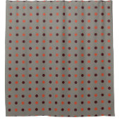 Rideaux De Douche Points rouges et oranges (Devant)