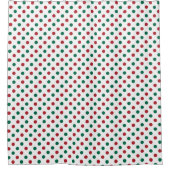 Rideaux De Douche Points Rouges Et Verts  (Devant)