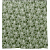 Rideaux De Douche Points verts de l'aquarelle unique (Devant)