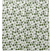 Rideaux De Douche Points verts de l'aquarelle unique (Devant)