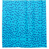 Rideaux De Douche Pois à deux tons bleus (Devant)