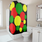 Rideaux De Douche Pois afrocentriques (En situation)