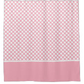 Rideaux De Douche Pois blancs en rose (Devant)