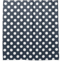 Pois blancs sur gris bleu