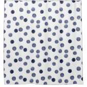 Rideaux De Douche Pois bleu. aquarelle (Devant)