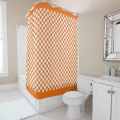 Rideaux De Douche Pois Citrouille Orange (En situation)