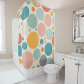 Rideaux De Douche Pois coloré (En situation)
