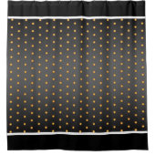 Rideaux De Douche Pois d'or Faux sur Gradient gris (Devant)
