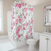 Rideaux De Douche Pois doux : Texture Florale d'été. (En situation)
