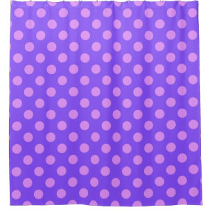 Rideaux De Douche Pois Lilac sur periwinkle