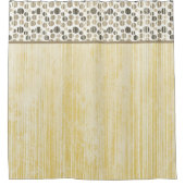 Rideaux De Douche Pois moderne jaune, beige et gris (Devant)