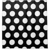 Rideaux De Douche Pois noir et blanc (Devant)