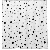 Rideaux De Douche Pois noirs et blancs (Devant)