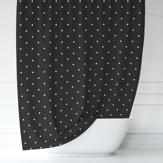 Rideaux De Douche Pois noirs et blancs