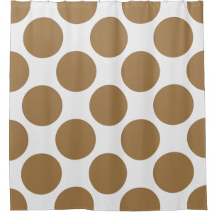 Rideaux De Douche Pois personnalisables Motif toute couleur en blanc