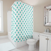 Rideaux De Douche Pois turquoise (En situation)