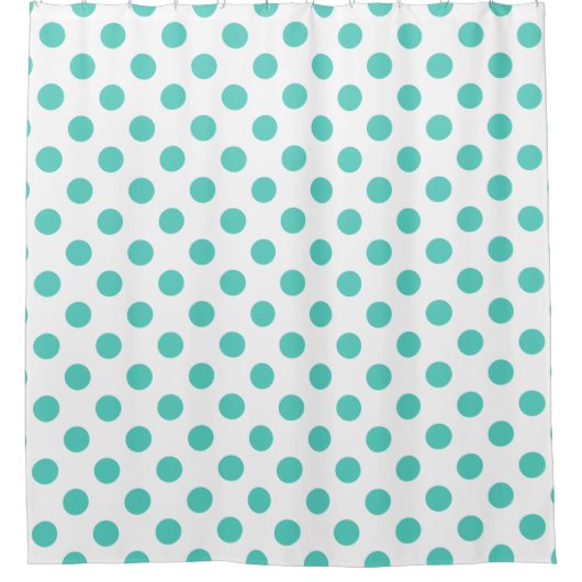 Rideaux De Douche Pois turquoise (Devant)