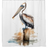 Rideaux De Douche Poise du Pélican (Devant)