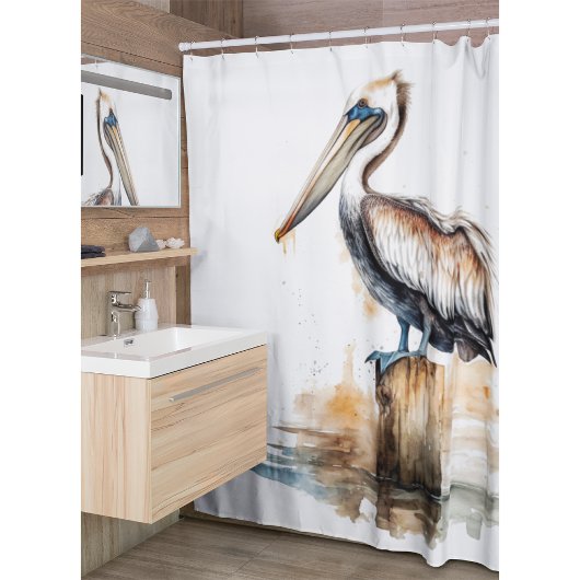 Rideaux De Douche Poise du Pélican