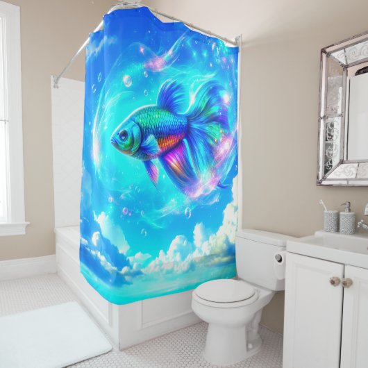 Rideaux De Douche Poisson (En situation)