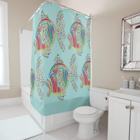 Rideaux De Douche Poisson (En situation)