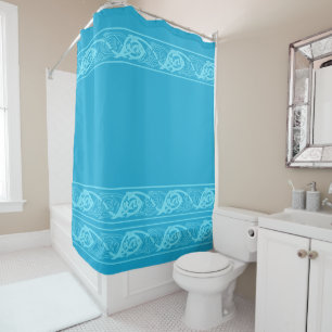 Rideaux De Douche Poisson à nouilles celtes en bleu