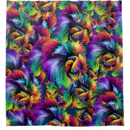 Rideaux De Douche Poisson Abstrait gras (Devant)