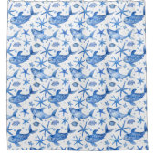 Rideaux De Douche Poisson bleu marine (Devant)
