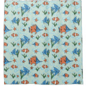 Rideaux De Douche Poisson Carton mignon (Devant)