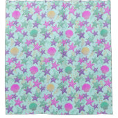 Rideaux De Douche Poisson D'Écaille Et Coquillages (Devant)