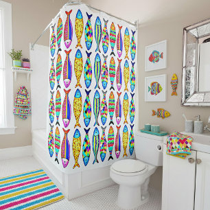 Rideaux De Douche Poisson fantaisie