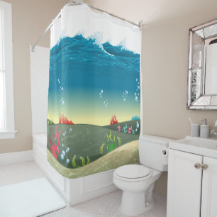 Rideaux De Douche Poisson marin sous-marin