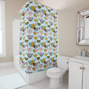 Rideaux De Douche Poisson rétro