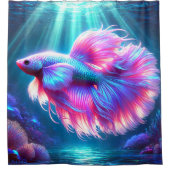Rideaux De Douche Poisson rose Betta (Devant)