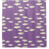 Rideaux De Douche Poisson sur violet (Devant)