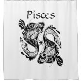 Rideaux De Douche Poisson Symbole et signe Zodiac Poisson (Devant)