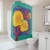 Rideaux De Douche Poisson tropical (En situation)