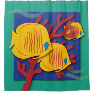 Rideaux De Douche Poisson tropical