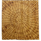 Rideaux De Douche Poitrine tissée : Authenticité Brown texturée (Devant)