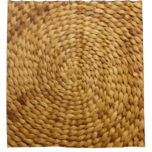 Rideaux De Douche Poitrine tissée : Authenticité Brown texturée