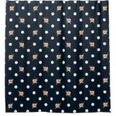 Rideaux De Douche Polka Black Pearl et Rose Print (Devant)