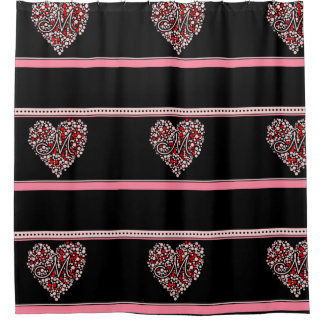 Rideaux De Douche Polka Dot Heart