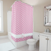 Rideaux De Douche Polka Dot Monogram (En situation)