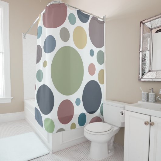 Rideaux De Douche Polka-Dots Cool d'humeur (En situation)