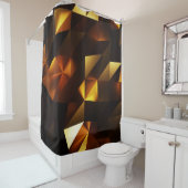 Rideaux De Douche Polygone or : rendu Abstrait 3D (En situation)
