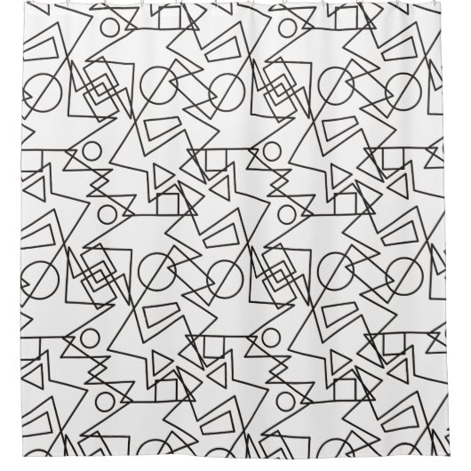 Rideaux De Douche Polygones Anneaux Triangles Rectangles Carrés MIX (Devant)