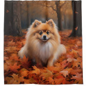 Rideaux De Douche Poméranie en automne Feuilles Automne Inspire (Devant)