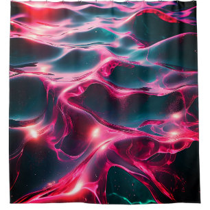 Rideaux De Douche "Pommes dynamiques d'eau rose et bleue"