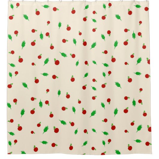 Rideaux De Douche Pommes et feuilles (Devant)